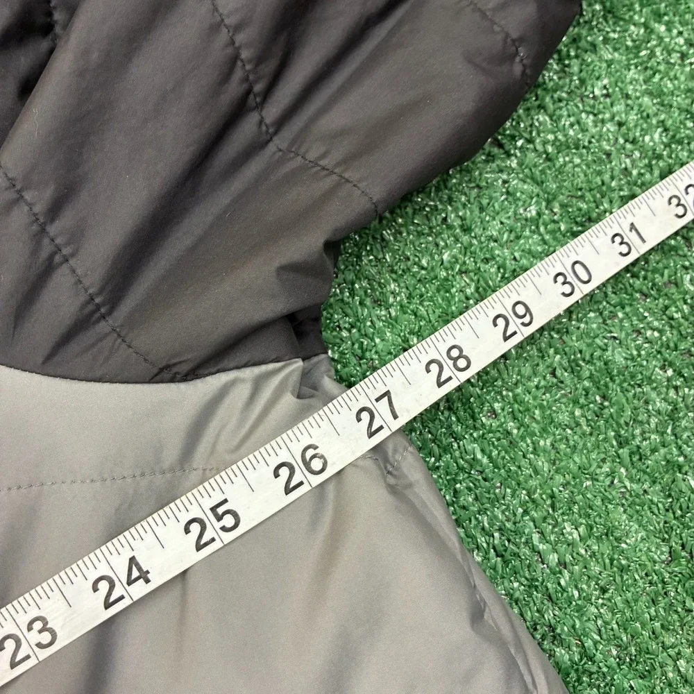 Y2K The North Face Grey Black Quilted Full Zip Insulated Puffer Jacket